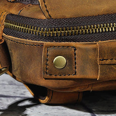 Leather Belt Pouch Mens Small Cases Waist Bag Hip Pack Belt Bag Fanny Pack Bumbag for Men - imessengerbags