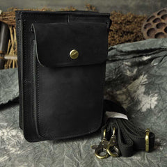 Leather Belt Pouch Mens Small Cases Waist Bag Hip Pack Belt Bag Fanny Pack Bumbag for Men - imessengerbags