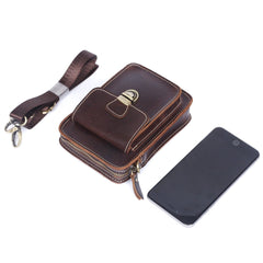 Leather Belt Pouch Mens Small Cases Waist Bag Hip Pack Belt Bag Fanny Pack Bumbag for Men - imessengerbags