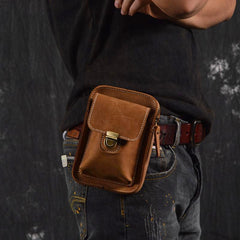 Leather Belt Pouch Mens Small Cases Waist Bag Hip Pack Belt Bag Fanny Pack Bumbag for Men - imessengerbags