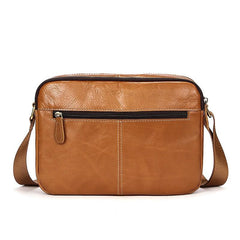 Cool Mens Leather Messenger Bag Small Shoulder Bag Crossbody Bag for men