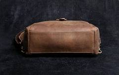 Genuine Leather Mens Cool Backpack Sling Bag Large Black Travel Bag Hiking Bag for men
