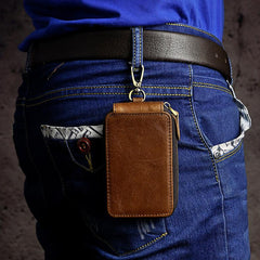 Handmade Leather Mens Cool Key Wallet Car Key Holder Case Card Wallet for Men - imessengerbags