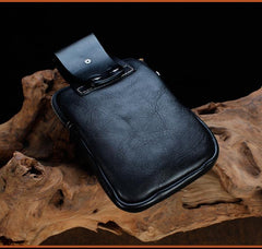Cool Leather Mens Engraved Scorpion Biker Belt Pouch Waist Bag Drop Leg Bag for Men