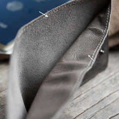 Handmade Leather Mens Cool Slim Leather Wallet Men Small Wallets Bifold for Men - imessengerbags