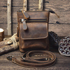 Leather Belt Pouch Mens Cases Waist Bag Hip Pack Belt Bag Fanny Pack Bumbag for Men - imessengerbags