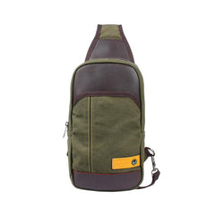 Green Canvas Sling Backpack Men's Sling Bag Coffee Chest Bag Canvas One shoulder Backpack For Men