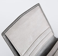 Handmade Leather Mens Cool Slim Leather Wallet Men Small Wallets Bifold for Men - imessengerbags