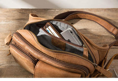 Leather Mens FANNY PACK MENS WAIST BAG HIP PACK BELT BAG FOR MEN - imessengerbags