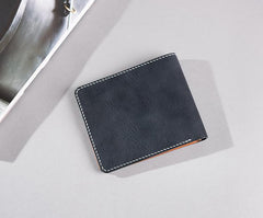 Handmade Leather Mens Cool Slim Leather Wallet Men Small Wallets Bifold for Men - imessengerbags