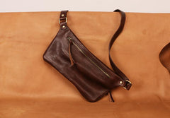 Leather Mens FANNY PACK MENS WAIST BAG HIP PACK BELT BAG FOR MEN - imessengerbags