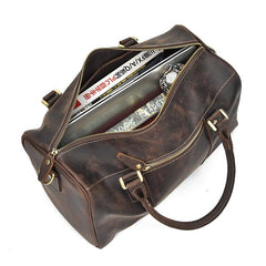 Genuine Leather Mens Cool Weekender Bag Travel Bag Duffle Bags Overnight Bag Holdall Bag for men - imessengerbags