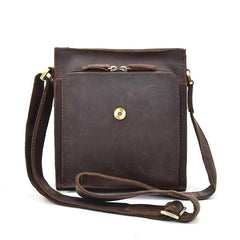 Genuine Leather Mens Cool Messenger Bag SHOULDER BAG CHEST BAG BIKE BAG CYCLING BAG