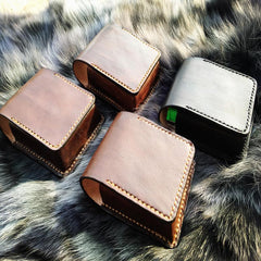 Badass Leather Mens Cigarette Case Cigarette Holder Belt Pouch with Belt Loop for Men - imessengerbags