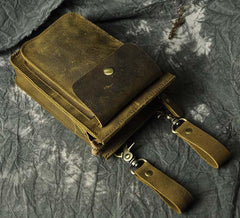 Leather Belt Pouch Mens Small Cases Waist Bag Hip Pack Belt Bag Fanny Pack Bumbag for Men - imessengerbags
