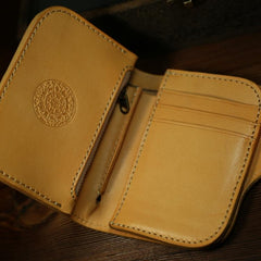 Handmade Leather Biker Wallet Mens Cool Chain Wallet Trucker Wallet with Chain - imessengerbags
