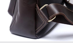 Genuine Leather Mens Cool Backpack Sling Bag Large Black Travel Bag Hiking Bag for men - imessengerbags