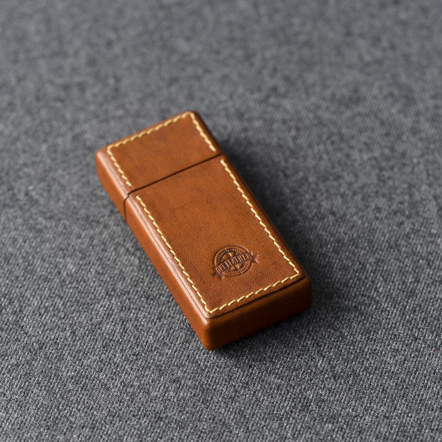 Cool Mens Black Leather Portable Ashtray Travel Ashtray Pocket Ashtray Lighter for Men - imessengerbags