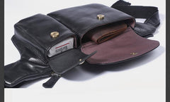 Leather Men Fanny Pack Small Waist Bag Hip Pack Belt Bag Bumbag for Men - imessengerbags