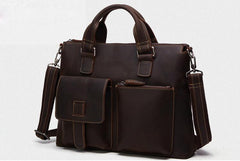Handmade Leather Mens Cool Messenger Bag Work Bag Satchel Bag Briefcase Bag for men - imessengerbags