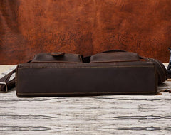 Handmade Leather Mens Cool Messenger Bag Work Bag Satchel Bag Briefcase Bag for men - imessengerbags