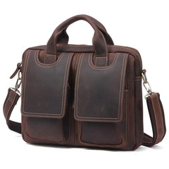VINTAGE LEATHER MENS LARGE BRIEFCASES BUSINESS BRIEFCASEs COOL SHOULDER BAG HANDBAGS FOR MEN - imessengerbags