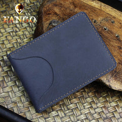 Handmade Leather Floral Mens License Wallets Cool Short Wallet Card Holder Small Card Slim Wallets for Men