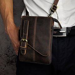 Leather Belt Pouch Mens Small Cases Waist Bag Hip Pack Belt Bag Fanny Pack Bumbag for Men