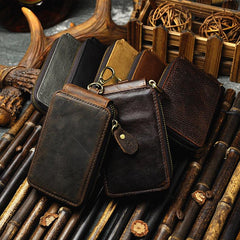 Handmade Leather Mens Cool Key Wallet Car Key Holder Case Card Wallet for Men - imessengerbags