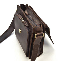Genuine Leather Mens Cool Messenger Bag SHOULDER BAG CHEST BAG BIKE BAG CYCLING BAG