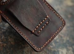 Vintage Leather Mens Skull Cool Cigarette Holder Case with lighter Holder for Men - imessengerbags