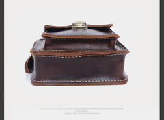 Leather Belt Pouch Mens Small Cases Waist Bag Hip Pack Belt Bag Fanny Pack Bumbag for Men - imessengerbags