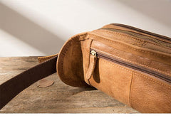 Leather Mens FANNY PACK MENS WAIST BAG HIP PACK BELT BAG FOR MEN - imessengerbags