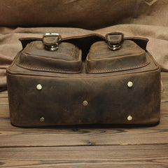 Vintage Mens Leather Camera Bag Small Messenger Bag Cross Body Bag For Men - imessengerbags
