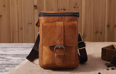Leather Belt Pouch Mens Small Cases Waist Bag Hip Pack Belt Bag Fanny Pack Bumbag for Men - imessengerbags