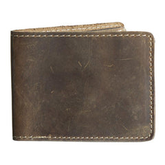 Handmade Leather Mens Cool Slim Leather Wallet Men Small Wallets Bifold for Men - imessengerbags