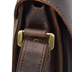 Genuine Leather Mens Cool Messenger Bag SHOULDER BAG CHEST BAG BIKE BAG CYCLING BAG