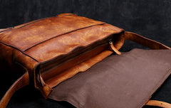 Genuine Leather Mens Cool Messenger Bag Briefcase Chest Bag Bike Bag Cycling Bag for men