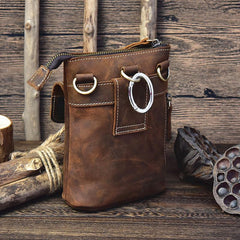 Leather Belt Pouch Mens Cases Waist Bag Hip Pack Belt Bag Fanny Pack Bumbag for Men - imessengerbags