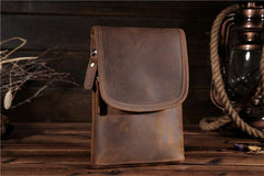 Leather Belt Pouch Mens Small Cases Waist Bag Hip Pack Belt Bag Fanny Pack Bumbag for Men