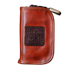 Genuine Leather Mens Cool Key Wallet Car Key Holder Car Key Case for Camel Men