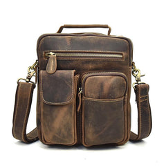 Genuine Leather Mens Cool Messenger Bag Work Bag Satchel Bag Briefcase Bag for men - imessengerbags