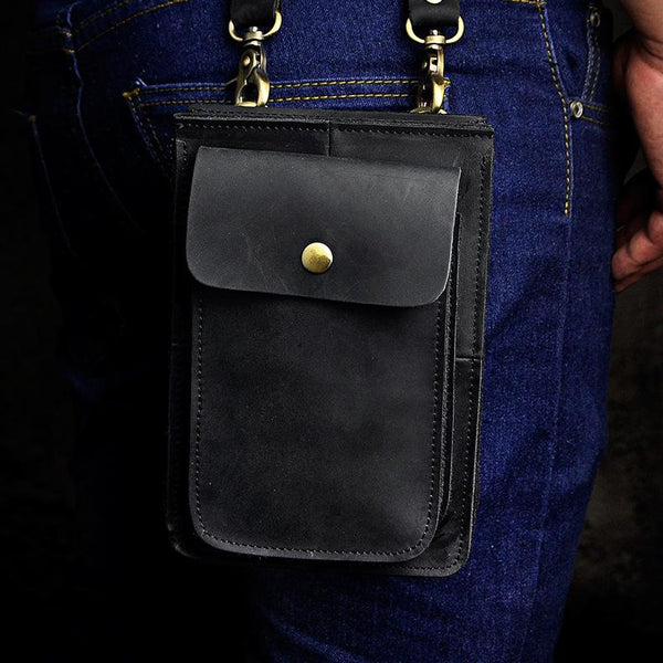 Leather Belt Pouch Mens Small Cases Waist Bag Hip Pack Belt Bag Fanny Pack Bumbag for Men - imessengerbags
