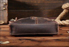 Handmade Leather Mens Cool Small Messenger Bag iPad Bag Chest Bag Bike Bag Cycling Bag for men - imessengerbags