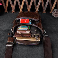 Leather Belt Pouch Mens Small Cases Waist Bag Hip Pack Belt Bag Fanny Pack Bumbag for Men - imessengerbags