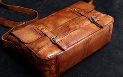 Genuine Leather Mens Cool Messenger Bag Briefcase Chest Bag Bike Bag Cycling Bag for men