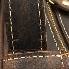 Genuine Leather Mens Cool Backpack Sling Bag Large Black Travel Bag Hiking Bag for men - imessengerbags