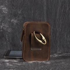 Leather Belt Pouch Mens Small Cases Waist Bag Hip Pack Belt Bag Fanny Pack Bumbag for Men - imessengerbags