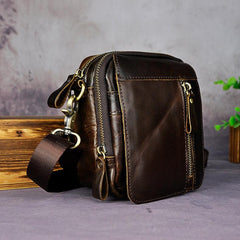 Leather Belt Pouch Mens Small Cases Waist Bag Hip Pack Belt Bag Fanny Pack Bumbag for Men - imessengerbags