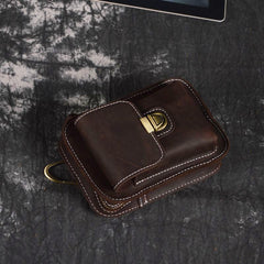 Leather Belt Pouch Mens Small Cases Waist Bag Hip Pack Belt Bag Fanny Pack Bumbag for Men - imessengerbags